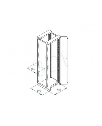 RACK PODWÓJNY 2x19   42U gł.600mm RSX-42-XD6 TRITON nr 1