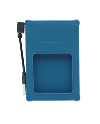 Manhattan Obudowa na dysk 2,5'' SATA  zewnętrzna USB 2.0 niebieska silikon