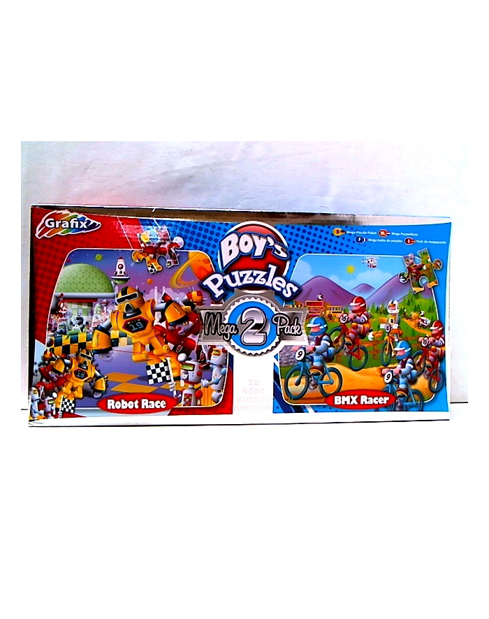 GRAFIX Mega Puzzle 2 obrazki Wyścig Robo główny