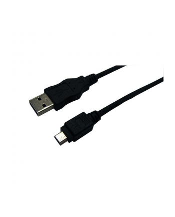 Kabel USB, USB A - Mikro USB B, 0.6m, CU, AWG28, 2x ekranowany, M/M, UL, czarny [CU0015]