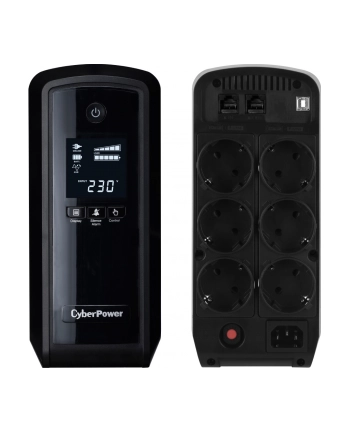 Zasilacz awaryjny CyberPower Intelligent LCD PFC UPS 900VA/540W [CP900EPFCLCD] nr 1