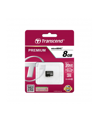 Transcend karta pamięci Micro SDHC 8GB Class 10