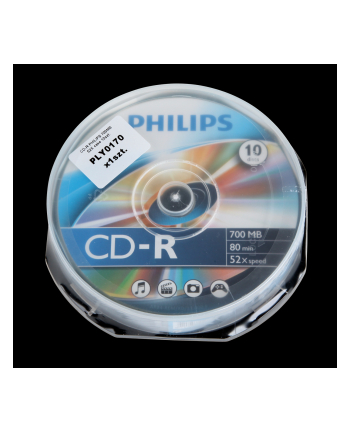 PHILIPS CD-R 700MB 52X CAKE*10  CR7D5NB10/00