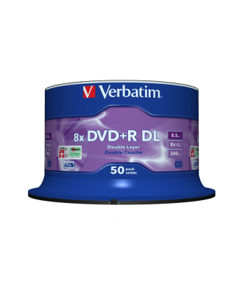 DVD+R DL Verbatim [ spindle 50 | 8,5GB | 8x | matt silver surface ]