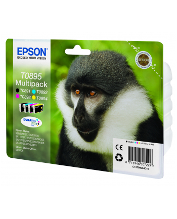 Zestaw Epson T0895 CMYK MultiPack DURABrite | Stylus SX100 nr 1