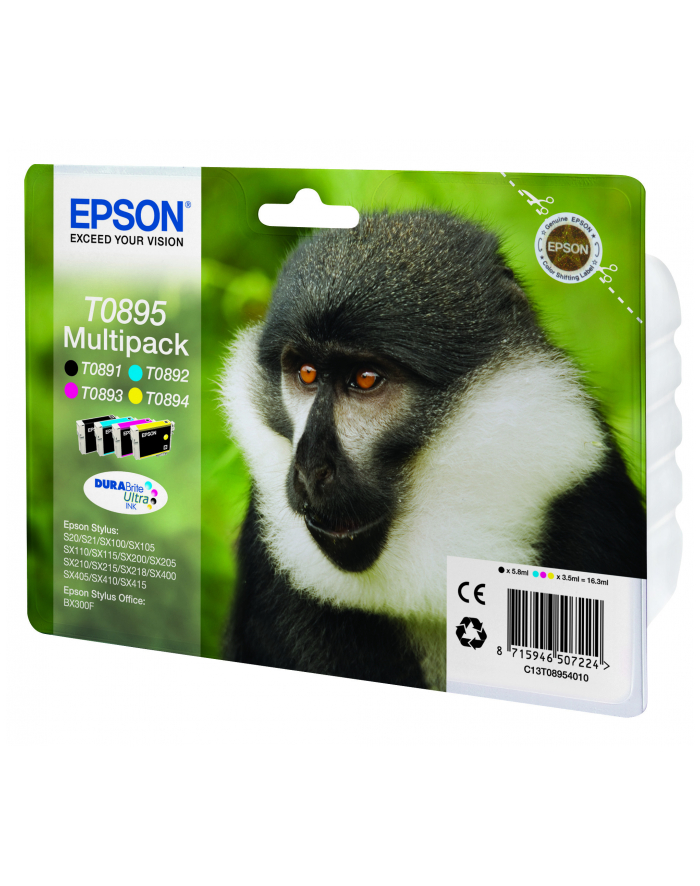 Zestaw Epson T0895 CMYK MultiPack DURABrite | Stylus SX100 główny