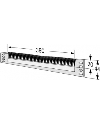 APRAnet Panel szczotkowy 19''  RAL 7035