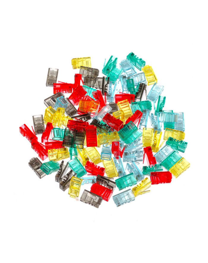 Netrack wtyk RJ45 8p8c UTP linka, kat. 5e (100 szt), kolor MIX główny