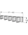 APRAnet Organizator kabli poziomy 1U, plastik - nr 4