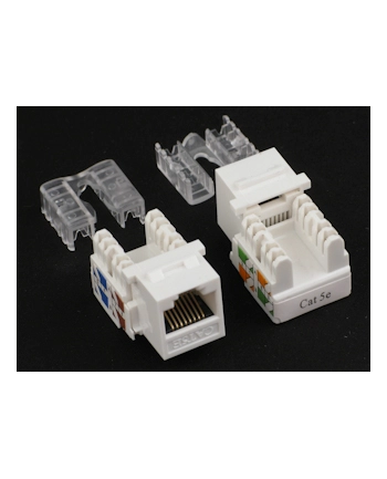 Netrack moduł Keystone Jack 1xRJ45 8p8c UTP Cat5e LSA z zaciskiem, biały nr 2