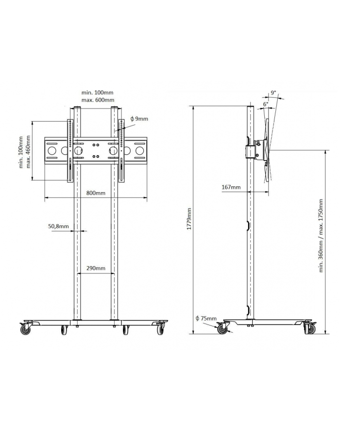 Edbak- wózek do transportu TV Plazma - LCD - model TR1 główny