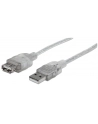 MANHATTAN Kabel USB 2.0 A-A przedłużacz 4.5m (srebrny)<br>[340502] - nr 3
