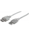 MANHATTAN Kabel USB 2.0 A-A przedłużacz 4.5m (srebrny)<br>[340502] - nr 4