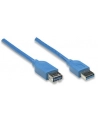 MANHATTAN Kabel USB 3.0 A-A przedłużacz 2m, niebieski<br>[322379] - nr 10