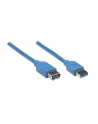 MANHATTAN Kabel USB 3.0 A-A przedłużacz 2m, niebieski<br>[322379] - nr 1
