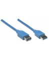 MANHATTAN Kabel USB 3.0 A-A przedłużacz 2m, niebieski<br>[322379] - nr 4
