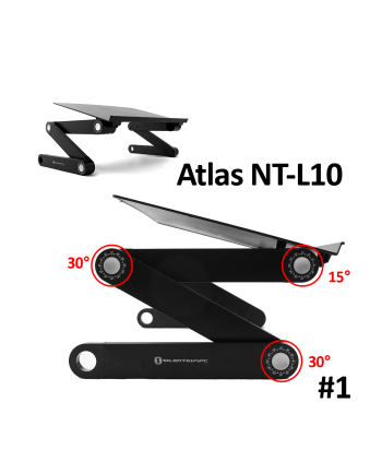 Podstawka chłodząca - stolik pod NB'ka NT-L10 alumiunium, czarny, 7~17''