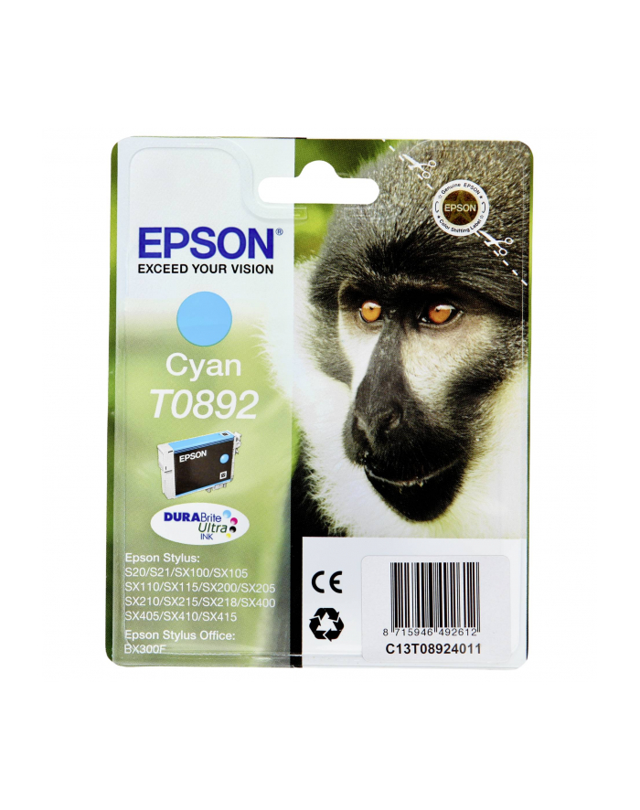 Tusz T0892 Cyan do Epson Stylus S20/SXx05/ główny