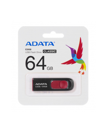 ADATA pamięć C008 64GB USB 2.0 ( Black+Red )