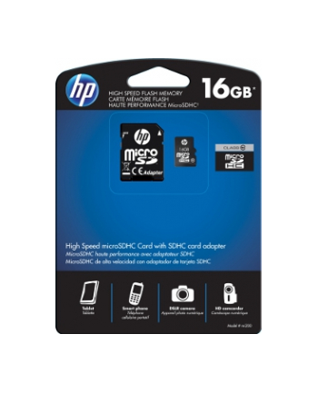 HP karta pamięci microSD 16GB Class 10 + Adapter