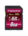 Transcend karta pamięci SDHC UHS-1 8GB Class 10 ULTIMATE HD VIDEO - nr 26