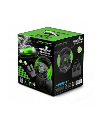 ESPERANZA Kierownica z wibracjami do PC/PS2/PS3/XBOX EG104 HIGH OCTANE XBOX 360