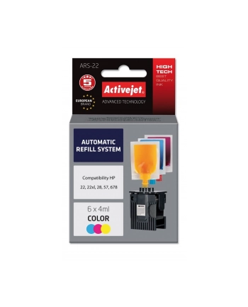 ActiveJet Automatic Refill System HP 22/28/57 Col           6x4ml   ARS-22 nr 1
