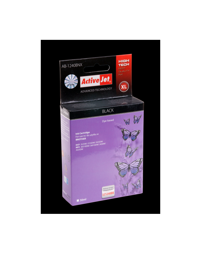 ActiveJet AB-1240BNX tusz czarny do drukarki Brother (zamiennik LC1240Bk) główny