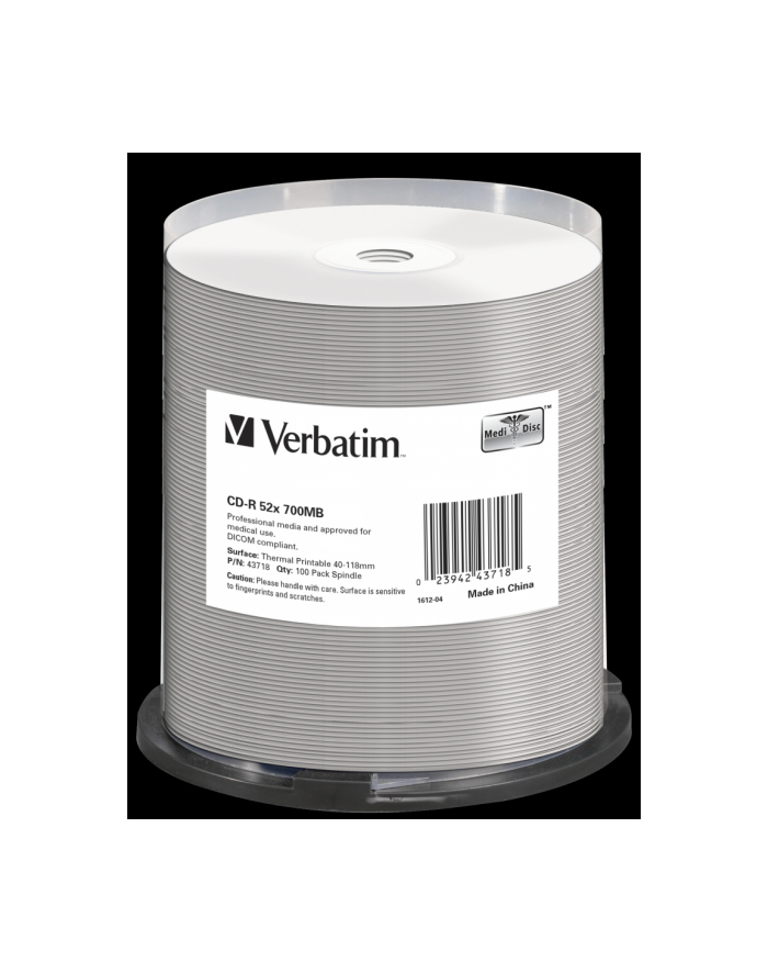 VERBATIM CD-R AZO(100-Pack)Spindle/Crystal/DLP/52x/700MB główny