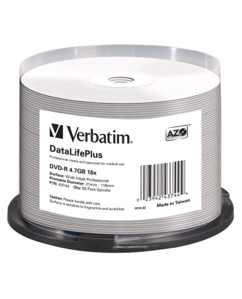 VERBATIM DVD-R(50-Pack)Spindle/Printable/16x/4.7GB/NON-ID nr 2