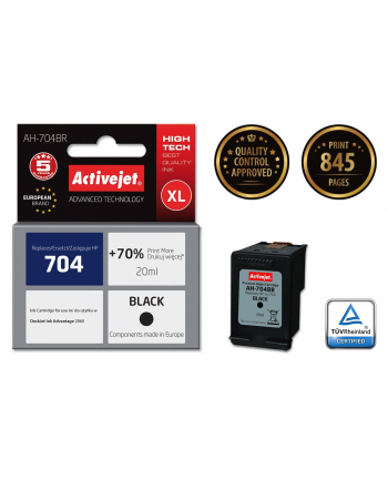 ActiveJet AH-704BR tusz czarny do drukarki HP (zamiennik HP 704 CN692AE) nr 2