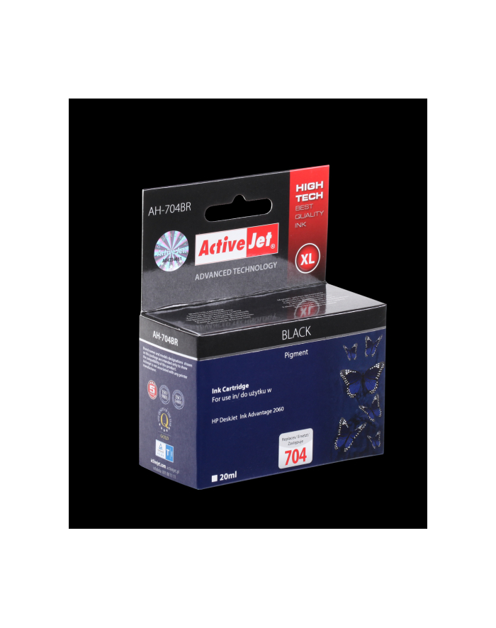 ActiveJet AH-704BR tusz czarny do drukarki HP (zamiennik HP 704 CN692AE) główny