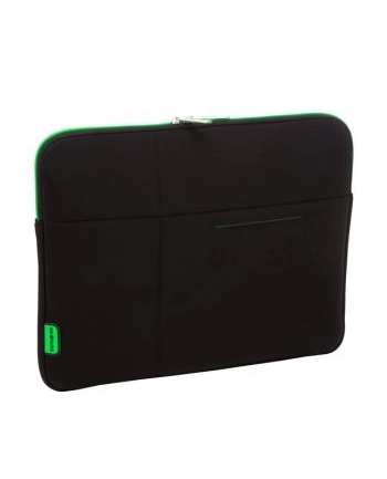 13.3'' etui AIRGLOW;1x kom.,neopren,czarna z zielonym nr 2