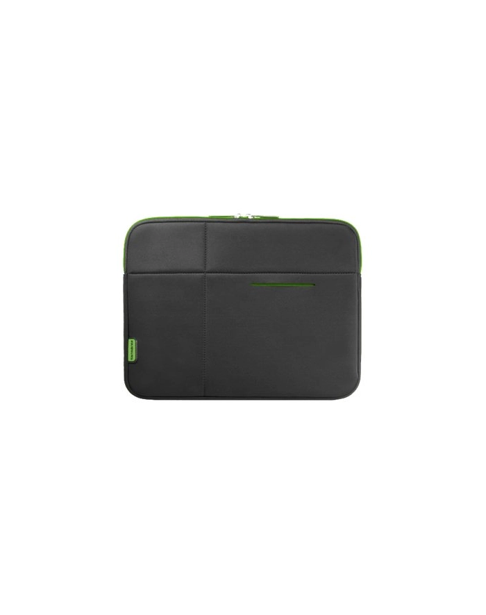 13.3'' etui AIRGLOW;1x kom.,neopren,czarna z zielonym główny