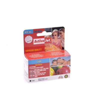 ActiveJet ACC-8C (ACC-8CN) tusz Cyan do drukarki Canon (zam. CLI-8C)     (CHIP) nr 1