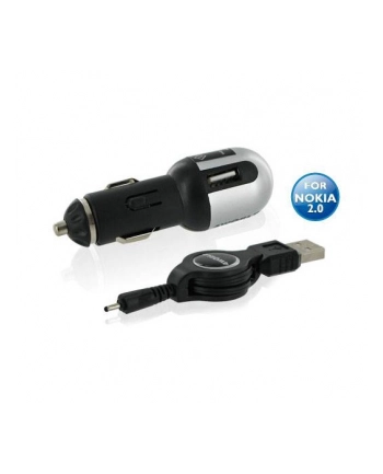 4World zestaw ładujący GSM 2in1 Samsung, USB i samochód 12-24V nr 2