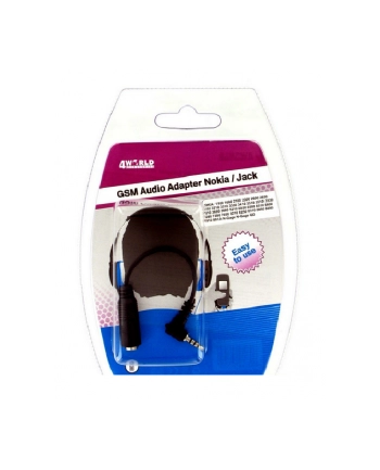 4World Audio adapter Nokia Jack 1100/2100/2300/3330/3510/5210/6030/6600/8210 nr 1