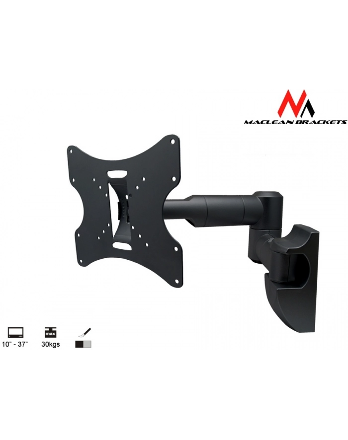 Uchwyt do monitora 10-37'''' 30 kg uniwersalny Maclean MC-503A B max vesa 200 czarny główny