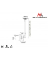Uchwyt do TV sufitowy 10-30'''' 50~85cm 30kg Maclean MC-504A S max vesa 200 srebrny - nr 3