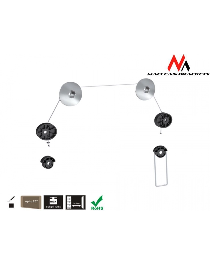 Uchwyt wieszak do TV LED 32-55'''' Maclean MC-557 max vesa 800 50kg główny