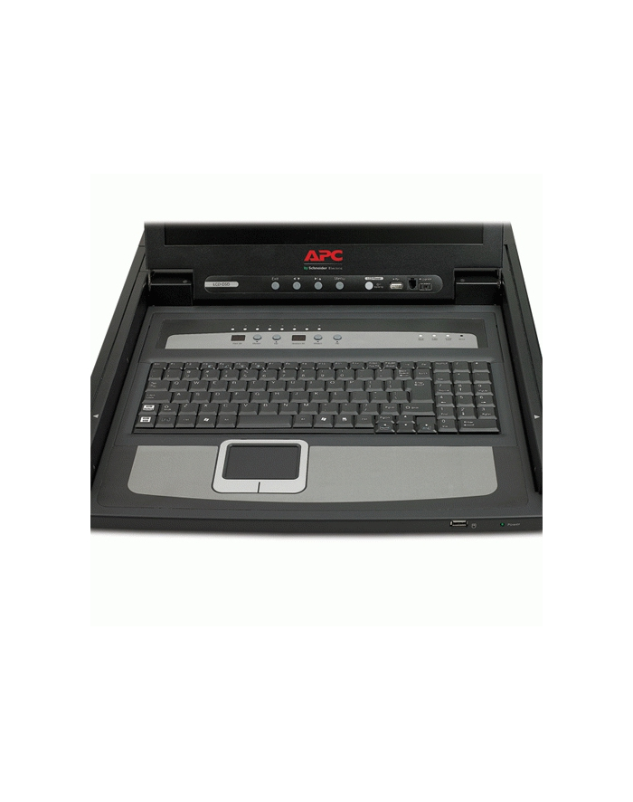 APC 17'' LCD KVM Console PS2/USB 1U with integrated 8 port analog KVM switch główny