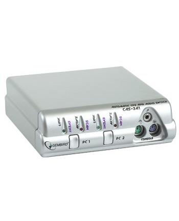 Gembird KVM PS/2+audio  Switch dla 2 komputerów automatyczny