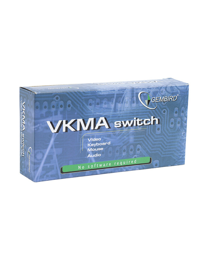 Gembird KVM PS/2+audio  Switch dla 4 komputerów automatyczny główny