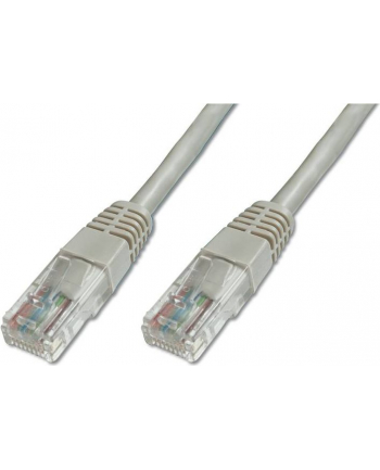 Patch cord kat.5e UTP CU AWG 26/7, szary 0,25m