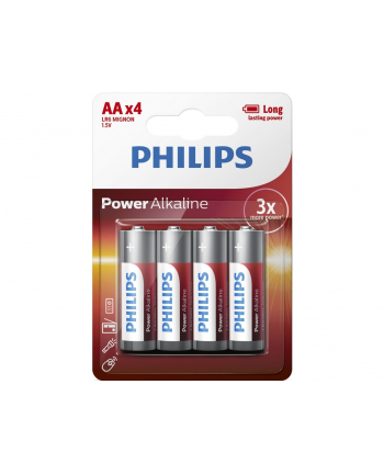 Bateria PHILIPS LR6P4B/10 AA POWER ALAKLINE ( Technologia alkaliczna idealna do urządzeń o dużym poborze energii )