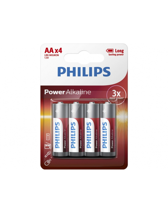Bateria PHILIPS LR6P4B/10 AA POWER ALAKLINE ( Technologia alkaliczna idealna do urządzeń o dużym poborze energii ) główny