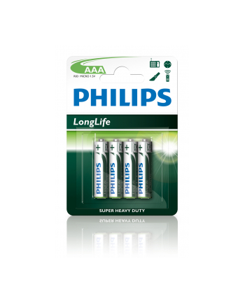 Bateria PHILIPS R03L4B/10 LONGLIFE ( idealna do zegarów  kalkulatorów  pilotów i radia )  1szt