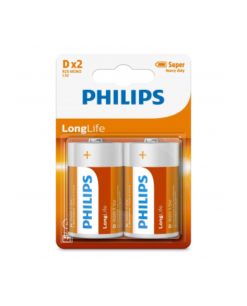 Bateria PHILIPS R20L2B/10 LONGLIFE ( idealna do zegarów  kalkulatorów  pilotów i radia )