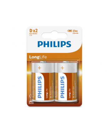 Bateria PHILIPS R20L2B/10 LONGLIFE ( idealna do zegarów  kalkulatorów  pilotów i radia )