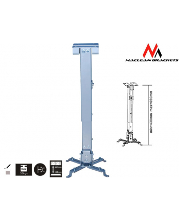 Maclean MC-581S sufitowy uchwyt do projektora 43-65 cm 20kg